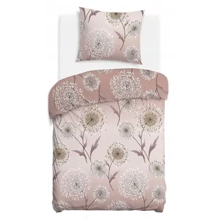 Flanelove Flanell Bettwäsche 140x200 cm Pusteblumen Beige - Beige