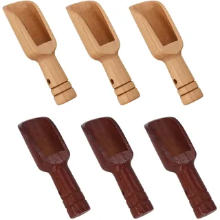 6 Stück Kleiner Holzlöffel, Kleiner Teespatel, Mini-Holzlöffel, Gewürzlöffel, Holz-Qualitätslöffel, Holzlöffel-Set, Kleiner Holzlöffel Für Küchengewürze