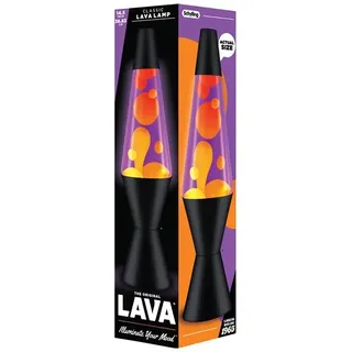 Lava Lamp 37cm Orange/Purple Black Base