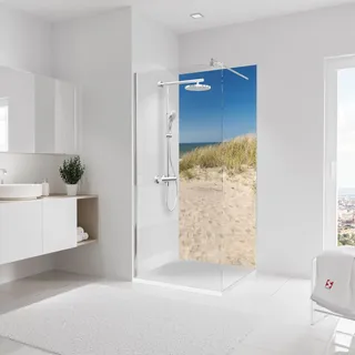 Schulte Duschrückwand, Neue Dünen, 90x210 cm, Wandverkleidung , Aluminiumverbundplatte, fugenloser Fliesenersatz, D1900921-EC-8113 - Bunt
