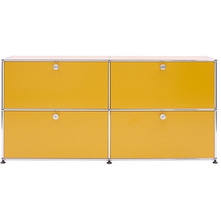 USM Sideboard gelb, Designer Prof. Fritz Haller, 74x153x38 cm