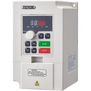 Vevor Frequenzumrichter VFD 3 PS, 2,2 kW, 5 A, 3-Phasen-Wechselstrom, 380 V Eingang auf 3-Phasen-Wechselstrom, 0 – 380 V Ausgang, Frequenzumwandler, 50/60 Hz Eingang, 0 – 2000 Hz Ausgang