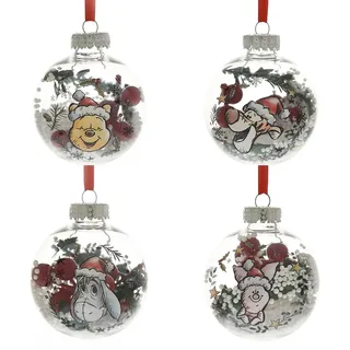 Disney Weihnachtsbaum Kugeln Winnie The Pooh Mit Schnee Und Pimentkörner Set 4