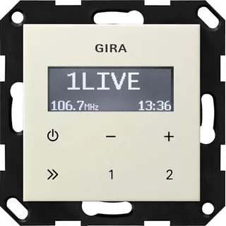 Gira 228401 RDS ohne Lautsprecher System 55 Cremeweiß