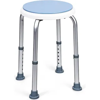 360° drehbarer Duschhocker, höhenverstellbar, blau