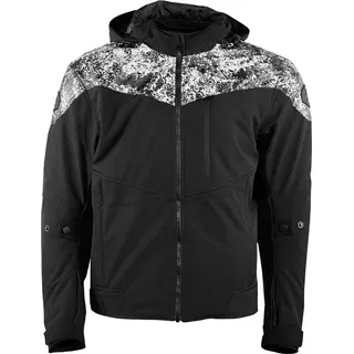 Rusty Stitches William, Textiljacke - Schwarz/Silber - 3XL