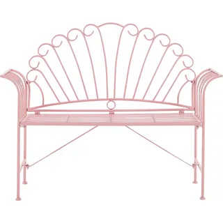 Beliani 2-Sitzer Gartenbank 125 x 97 x 46 cm Rosa