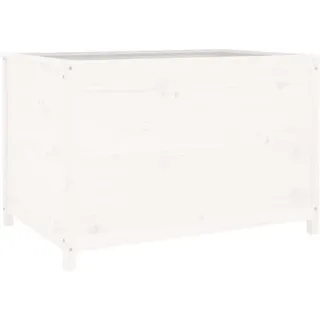 vidaXL Hochbeet Weiß 119,5x82,5x78 cm Massivholz Kiefer - Weiß