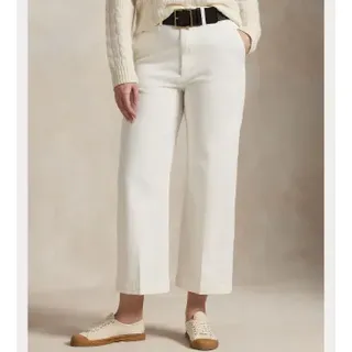 Polo Ralph Lauren für Damen. 211873988002 Weit geschnittene Chinohose weiß (34), Lässig, Baumwolle