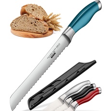 Orblue Brotmesser mit Wellenschliff, Ultrascharfes Edelstahl Küchenmesser, Professionelle Qualität, Ideal zum mühelosen Schneiden von dicken Broten, Bagels, Kuchen