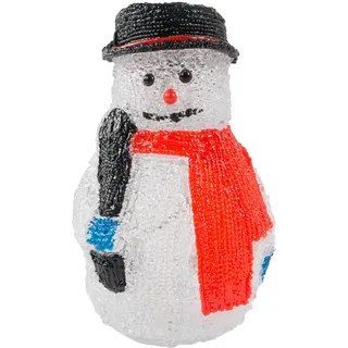 LED Deko Schneemann mit weißen LED's Lichterkette Weihnachtsdeko Advent Licht