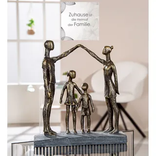 Casablanca by Gilde "Skulptur Familie schützende Hände bronzefarben H. 30 cm", bronzefarben