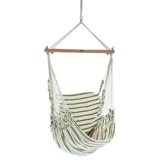 Chico Hängesessel Baumwolle weiß-grün Hängestuhl - Grün