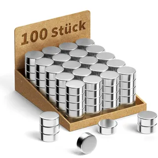 100 Stück Magnete Stark Neodym Magnet Extra Stark Kleine Magnete 5x3mm für Magnettafel Kühlschrank Whiteboard Mini für Magnetwand Pinnwand Magneten Selbstklebend Magnetplatte