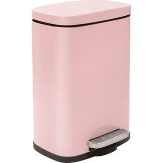 Spirella Treteimer Venedig - hellrosa - 5 Liter - Metall - 21x30 cm - soft-close - Rosa