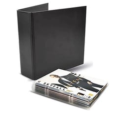 3L DVD Aufbewahrung - Kombipack mit 100 DVD Hüllen & 4 DVD Ordner - Praktisches Aufbewahrungssystem - 10264, Hüllen: 162 x 188 mm. Ordner: 215 x 220 mm.