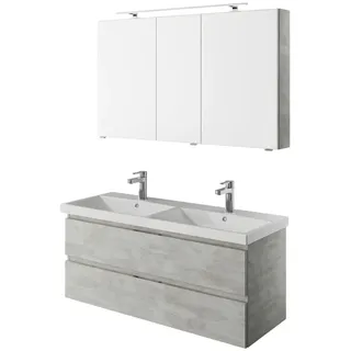 Pelipal Badezimmer , Grau , Holzwerkstoff , 2 Schubladen , 120 cm , Made in Germany , hängend, Typenvielfalt , Badezimmer, Badmöbelsets & Badmöbelserien, Badmöbel-Sets