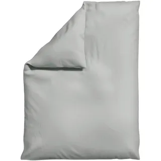schlafgut Woven Satin Hellgrau 155 x 220 cm + 40 x 80 cm
