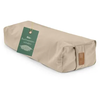 #DoYourYoga Yogabolster »Paravati« 67cm x 13cm | Gefüllt mit Bio-Dinkelspelz (KBA) oder Bio-Buchweizenschalen (KBA) | Yogakissen mit waschbarem Bezug | Sitzkissen & Zafukissen für Yin Yoga