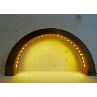LED Schwibbogen Kirsche geschnitzt 24,5 cm Lichterbogen NEU Seiffen Erzgebirge