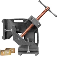 Strong Hand Tools, Robuste Gusseisen, 90 Grad rechtwinklige Klemme, Eckklemme, verstellbare Schwenkbacke, schnell wirkende Schraube, Winkeleisen-Abstandshalter, 6,2 cm T-Abstand, 2 x magnetische