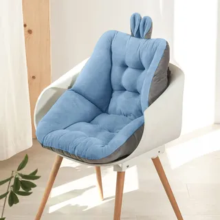 Verdickte Sitzkissen Kaninchenohren Lazy Sofa Stuhlkissen, Orthopädisches Sitzkissen für Bürostühle Zu Hause Oder Im Auto, stützendes Rückenkissen, Erhöht Sitzkomfort (blau, 45 x 45 cm)