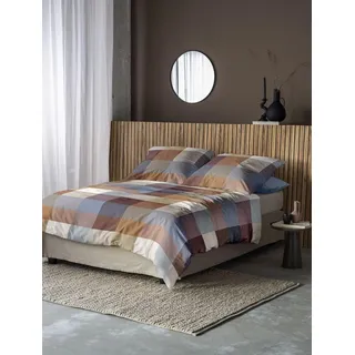 IRISETTE Edel-Feinbiber Bettwäsche-Garnitur Koala 8542 Farbe kupfer 135x200+80x80cm - Rot