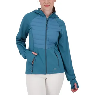 Deproc Active Damen Strickfleecejacke Fleecejacke mit leichter Kapuze Übergangsjacke Windbreaker ELMCOURT III