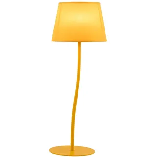 Kinderzimmerleuchte Tischlampe Stoff Metall E27 klein h: 37 cm Gelb PARKER