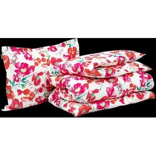 GANT Blooming Bettwäsche-Set Rot Größe 200x220+2x80x80 + 2x Größe 80x80cm - Rot