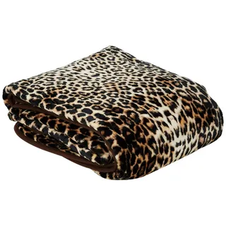 Gözze Leopard Kuscheldecke 150 x 200 cm Braun