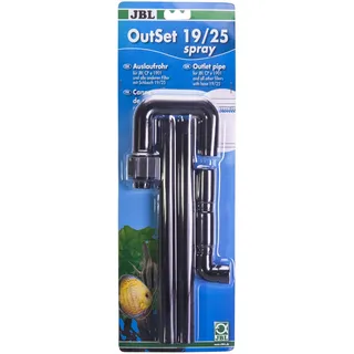 JBL OutSet Spray 6023300 Wasserrücklauf-Set mit 2-teiligem Düsenstrahlrohr für Aquarien