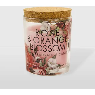 La Briantina Duftkerze mit Glas CAN04762A, Brenndauer 20 Stunden, Rosa und Orangenblüte