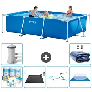 Rechteckiger Frame Pool - 300x200x75 cm - 7-teilig S20052 - Blau