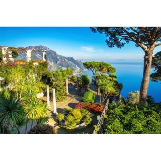 Papermoon Fototapete »terrasse am Meer«, bunt