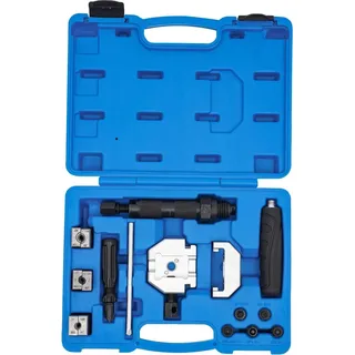 Rohrbördelgerät - Set - Kohlenstoffstahl - Werkzeugkoffer - Brems- und Kraftstoffleitungen - Kupfer/Aluminium/Stahl - Blau