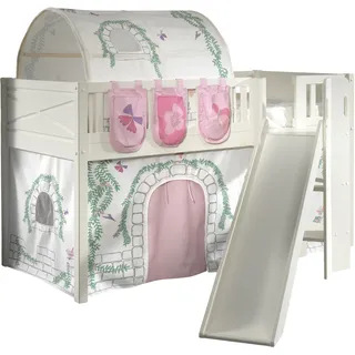 Vipack Hochbett Scott 90 x 200 cm Kiefer massiv weiß