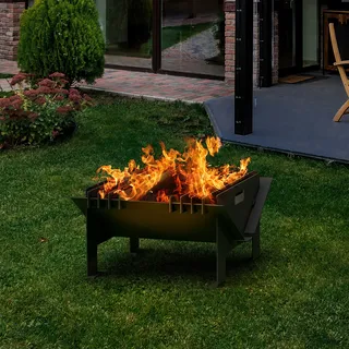 Kratki Feuerschale Gamela | 580x580x325 mm | Stahl | FIRE/GAMELA - Schwarz