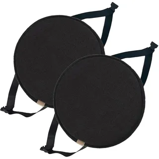 uyeoco Rundes Stuhlkissen, Rundes Memory-Schaum-Sitzkissen,30 X 30 Cm/35 X 35 Cm/40 X 40 Cm/45 X 45 cm, rutschfeste Runde Stuhlpolster mit elastischen Bändern Schnallen(#6,2pcs 30cm/11.8in)