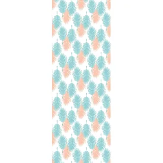 queence Vinyltapete "Taha" Motiv  bedruckt  botanisch  floral  gemustert  natürlich glatt 90x250cm, selbstklebend, kinderleichte Anbringung, Sticker, orange