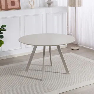 Esstisch DUO COLLECTION "Tisch Pina", cashmere, cashmere, cashmere, B:120cm H:76cm T:120cm, Tische, Esstisch, Lackierte Oberfläche, Cashmere Farben