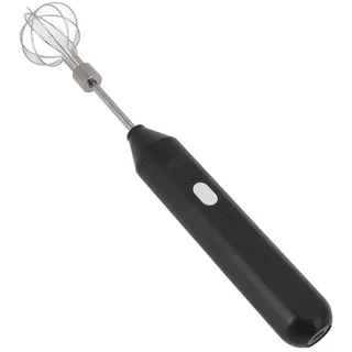 Hand Mixer, Elektrischer Schneebesen, Hand Mixer, 1200mah Batterie Betrieben, 3 Geschwindigkeiten, USB-Aufladung, Handmilch auf Schäumer, für zu Hause, Backen, Sahne, Eier (Schwarz)