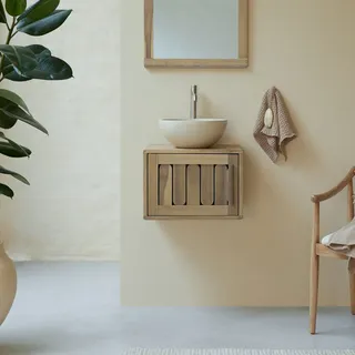 Lila - Badezimmermöbel aus massiver Akazie 50cm