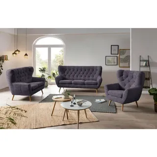 Stylife Ohrensessel , Blau , Holz , Eiche , massiv , Uni , 87x101x95 cm , Fußauswahl, Stoffauswahl, erweiterbar (Typenauswahl) , Wohnzimmer, Sessel, Polstersessel