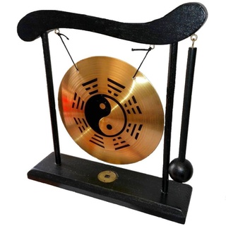 lachineuse - Yin-Yang-Gong - Zen-Dekoration aus Holz und Kupfer - Asiatisches Deko-Objekt für Zuhause, Büro, Wohnzimmer - Geschenkidee Japan Asien - Asiatische Tradition