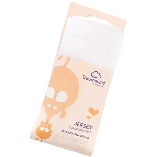 Träumeland Spannbetttuch Jersey, weiß, 60 x 120 + 70 x 140 cm