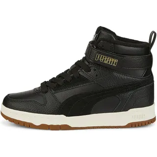 Puma RBD Game WTR Jr Sneaker, Black Black Team Gold, 37.5 EU