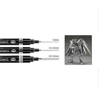 INF Metallic-Marker, 3er-Pack Silber - Silber