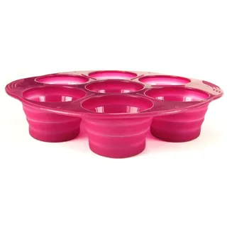 YOKO DESIGN Happy Snack 1213 Vorspeisenteller/Muffinform, Silikon, 27,5 x 25 x 2,5 cm, Magenta