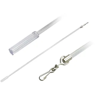 Liedeco Schleuderstab für Seitenschals, Gardinen, farblos